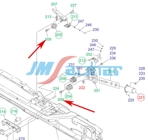 SMT HITACHI Feeder Part GXH 12 16mm 216E1557 6301351254 PIN LOCATE(SITEN-1)