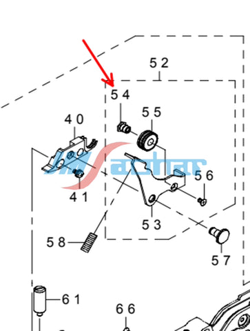 JUKI SMT EF08HS Feeder PULL IDLER GEAR 401-12496