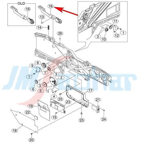 SMT YAMAHA SMT Feeder Parts P/O Lever Assy  KHJ-MC16V-00