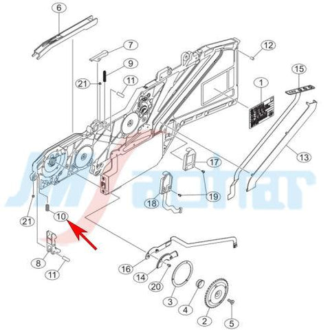 SMT Yamaha Feeder accessories electric SS material rack handle press cover safety buckle wire rope belt buckle - JM-Merex SMT Spare Parts SuperMarket