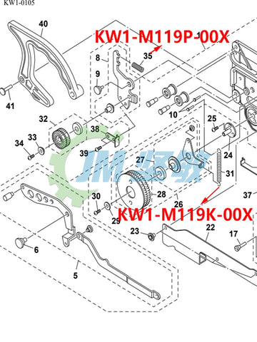 SMT Yamaha CL feeder spring KW1-M119K-00X