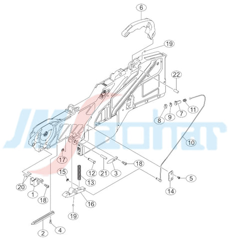 YAMAHA YS12 YS24 SMT Machine Feeder Parts SS 12 16mm Feeder Handle Wire Rope Guide Slot Support PIN