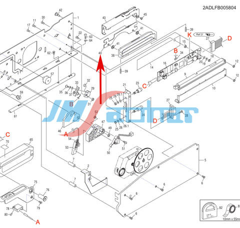 FUJI NXT Feeder Part PLATE, REFERENCE 12F 2MDLFB024702