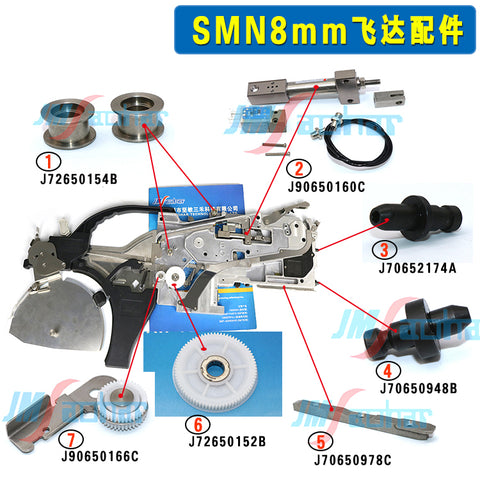 SAMSUNG SMT SM8MM Feeder CYL-BKT-SHAFT & E RING3 J70650990B J1301023