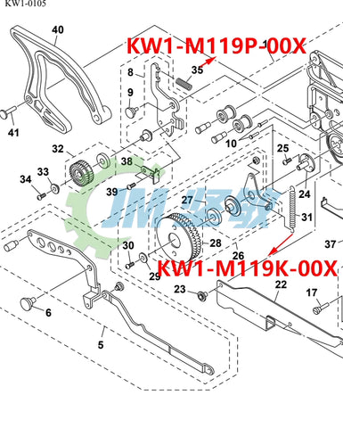 SMT yamaha YV100XG feeder spring KW1-M119K-00X