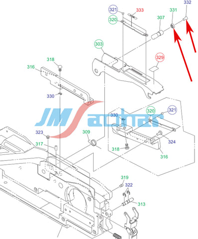 SMT HITACHI GXH Holder Cap Screw 6301329208 221H0230 4110335700 KYD-MC22H-000 WASHER