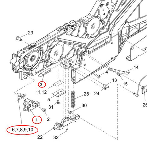 YAMAHA SMT YS12 YSM24 YSM10 YSM20 KHJ-MC10W-00 Rail Guide SPACER,TENSION