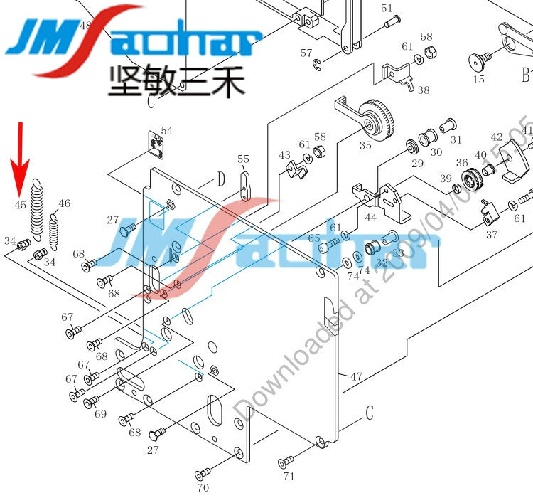 FUJI SMT XP142 XP143 8MM Feeder Long Spring KJAD3353 KJBD3481