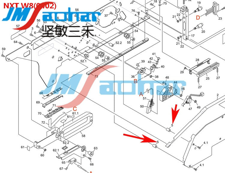 SMT FUJI NXT 8MM Feeder SPACER PM03884 PM03886