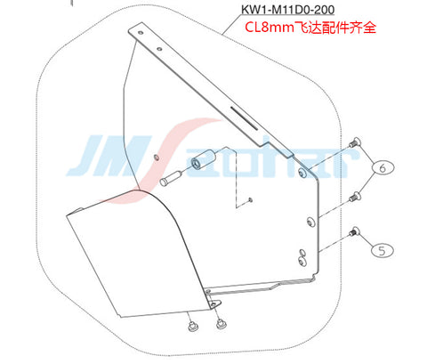 YV100XG YAMAHA SMT YV100 CL8MM Feeder Parts KW1-M11D0-200