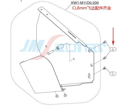 SMT YAMAHA YV100XG CL feeder Screw KW1-M111T-00 KW1-M111T-00X