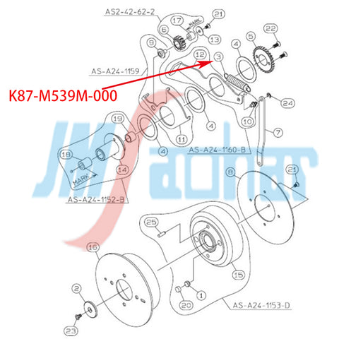 YAMAHA SMT YV100XG FEEDER CL24MM 32 44 56MM Feeder Spring K87-M539M-000