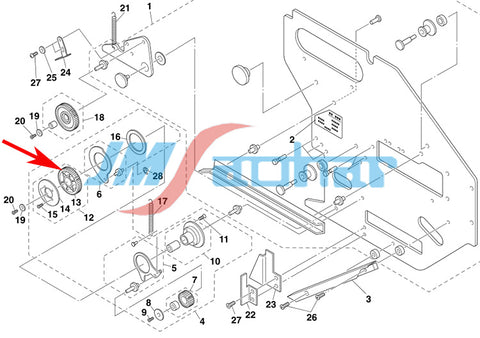 SMT YAMAHA YV100II FV8MM Feeder IDLE ROLLER ASSY K87-M119G-10X