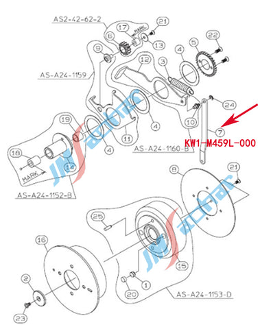 YAMAHA SMT YV100XG CL24-56MM feeder parts SUB ARM KW1-M459L-00X