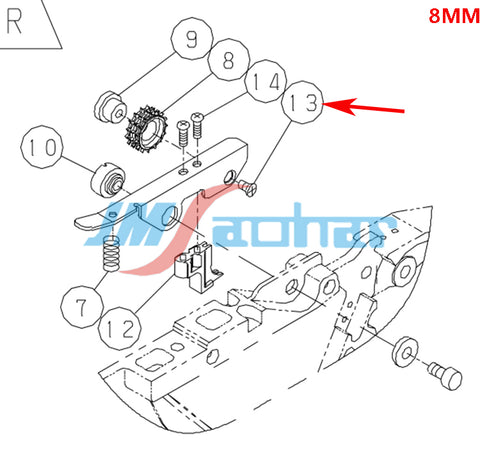 PANASONIC SMT CM602 NPM CM402 8MM Feeder Gear PIN XSS3+6VW