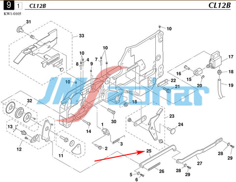 YAMAHA SMT CL12MM Feeder Parts KW1-M2277-00X MAIN ARM