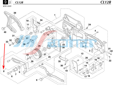 YAMAHA YV100XG CL12mm Feeder Parts Handle Lever Assy  KW1-M2250-000