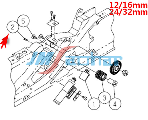 PANASONIC NPM CM402 CM602 8-32MM Feeder Screw N510002400AA