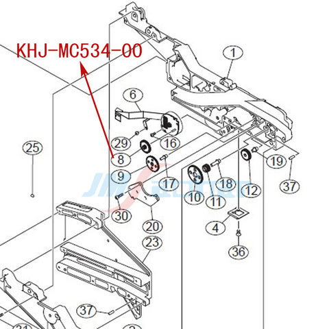 YAMAHA SMT YS12 YS24 YS SSY32-72MM Feeder GEAR KHJ-MC534-00