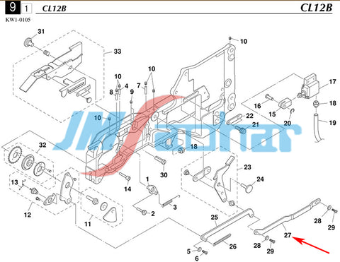 SMT YV YAMAHA CL 12MM Feeder SUB ARM KW1-M224D-00X