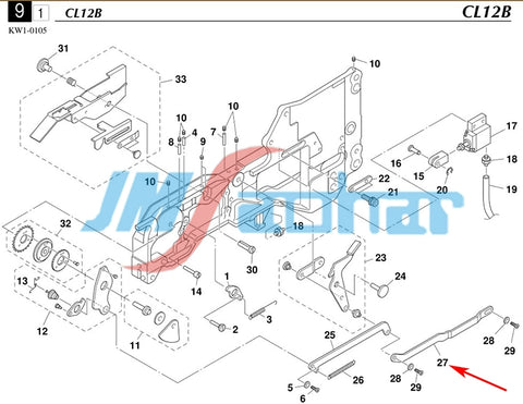 Yamaha smt YV CL12MM CL12MM KW1-M224D-00X feeder SUB ARM