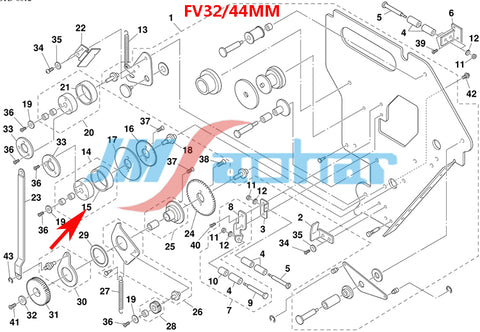 SMT YAMAHA FV 32MM 44MM Feeder Roller K87-M5394-00X