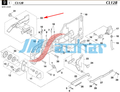 YAMAHA SMT YV100XG CL Feeder Parts 12MM TAPE GUIDE ASSY  KW1-M2240-00X